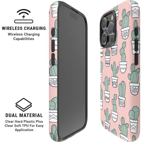 Pink Cactus iPhone 16 Pro Magsafe Impact Case